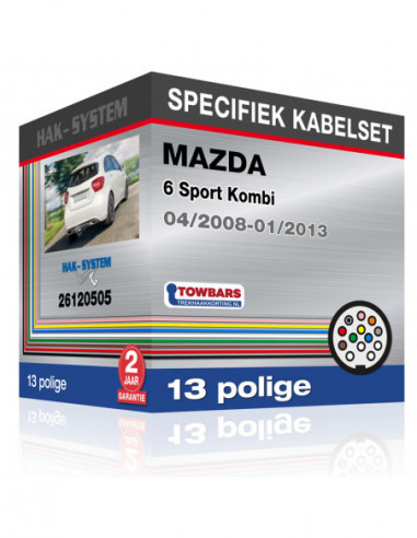 Specifieke kabelset voor de  MAZDA 6 Sport Kombi, 2008, 2009, 2010, 2011, 2012, 2013 [13 polige]