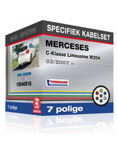 Specifieke kabelset voor de  MERCEDES C-Klasse Limousine W204, 2007, 2008, 2009, 2010, 2011, 2012, 2013, 2014, 2015, 2016 [7 pol