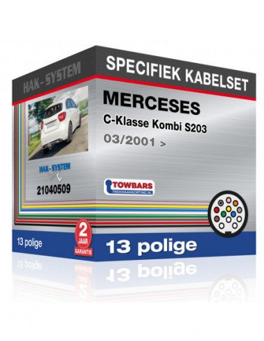 Specifieke kabelset voor de  MERCEDES C-Klasse Kombi S203, 2001, 2002, 2003, 2004, 2005, 2006, 2007, 2008, 2009, 2010 [13 polige