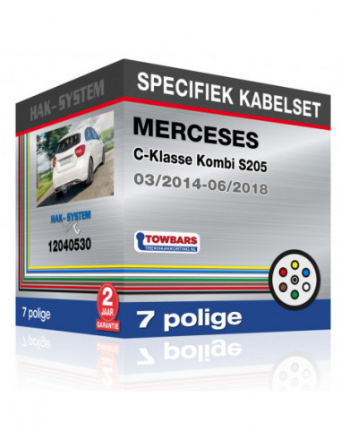 Specifieke kabelset voor de  MERCEDES C-Klasse Kombi S205, 2014, 2015, 2016, 2017, 2018 [7 polige]