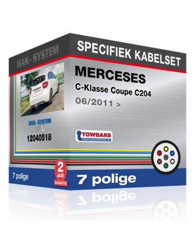 Specifieke kabelset voor de  MERCEDES C-Klasse Coupe C204, 2011, 2012, 2013, 2014, 2015, 2016, 2017, 2018, 2019, 2020 [7 polige]