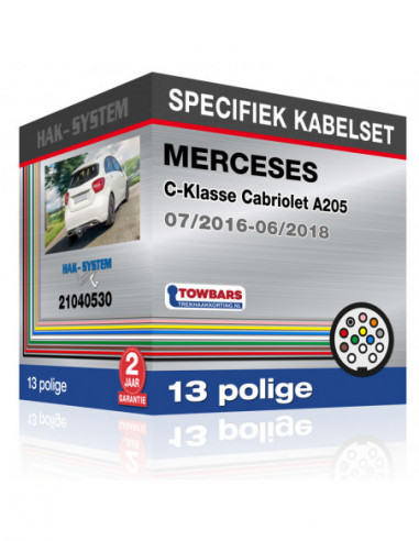Specifieke kabelset voor de  MERCEDES C-Klasse Cabriolet A205, 2016, 2017, 2018 [13 polige]