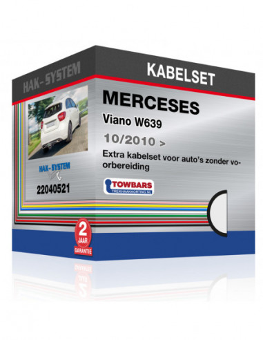 Extra kabelset voor auto's zonder voorbereiding MERCEDES Viano W639, 2010, 2011, 2012, 2013, 2014, 2015, 2016, 2017, 2018, 2019 