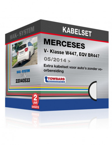 Extra kabelset voor auto's zonder voorbereiding MERCEDES V- Klasse W447, EQV BR447, 2014, 2015, 2016, 2017, 2018, 2019, 2020, 20