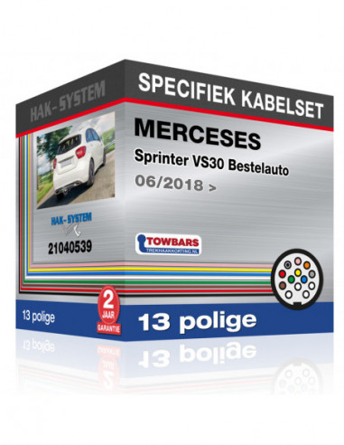 Specifiek kabelset MERCEDES Sprinter VS30 Bestelauto, 2018, 2019, 2020, 2021, 2022, 2023 zonder voorbereiding [13 polige]