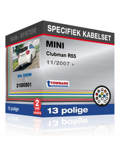 Specifieke kabelset voor de  MINI Clubman R55, 2007, 2008, 2009, 2010, 2011, 2012, 2013, 2014, 2015, 2016 [13 polige]