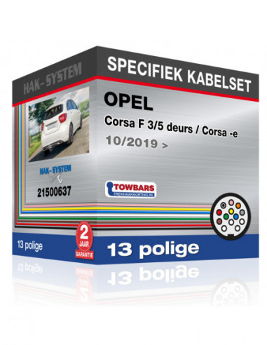 Specifieke kabelset voor de  OPEL Corsa F 3/5 deurs / Corsa -e, 2019, 2020, 2021, 2022, 2023 [13 polige]