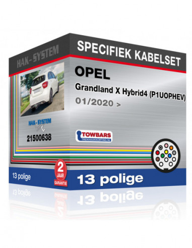 Specifiek kabelset OPEL Grandland X Hybrid4 (P1UOPHEV), 2020, 2021, 2022, 2023 met voorbereiding [13 polige]