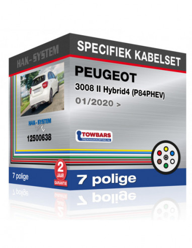 Specifiek kabelset PEUGEOT 3008 II Hybrid4 (P84PHEV), 2020, 2021, 2022, 2023 met voorbereiding [7 polige]