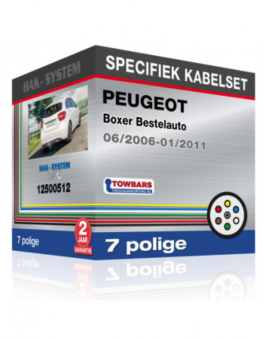 Specifiek kabelset PEUGEOT Boxer Bestelauto, 2006, 2007, 2008, 2009, 2010, 2011 zonder achteruitrijsensoren [7 polige]
