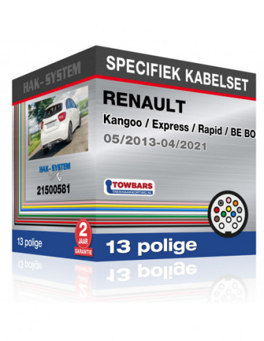 Specifieke kabelset voor de  RENAULT Kangoo / Express / Rapid / BE BOP, 2013, 2014, 2015, 2016, 2017, 2018, 2019, 2020, 2021 [13