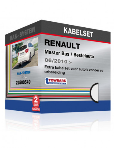 Extra kabelset voor auto's zonder voorbereiding RENAULT Master Bus / Bestelauto, 2010, 2011, 2012, 2013, 2014, 2015, 2016, 2017,