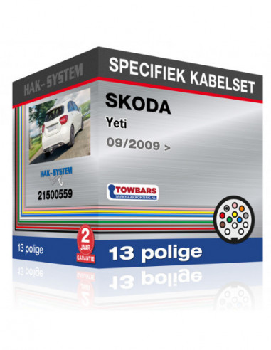 Specifiek kabelset SKODA Yeti, 2009, 2010, 2011, 2012, 2013, 2014, 2015, 2016, 2017, 2018 met voorbereiding [13 polige]