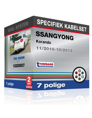 Specifieke kabelset voor de  SSANGYONG Korando, 2010, 2011, 2012, 2013 [7 polige]