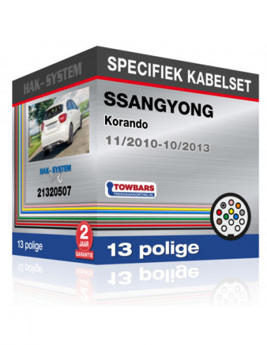 Specifieke kabelset voor de  SSANGYONG Korando, 2010, 2011, 2012, 2013 [13 polige]