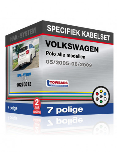 Specifieke kabelset voor de  VOLKSWAGEN Polo alle modellen, 2005, 2006, 2007, 2008, 2009 [7 polige]