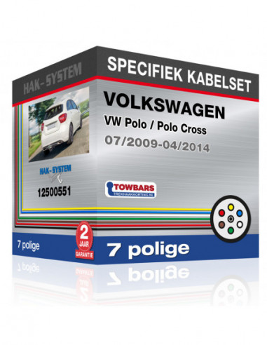 Specifieke kabelset voor de  VOLKSWAGEN VW Polo / Polo Cross, 2009, 2010, 2011, 2012, 2013, 2014 [7 polige]