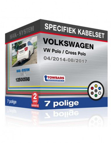 Specifieke kabelset voor de  VOLKSWAGEN VW Polo / Cross Polo, 2014, 2015, 2016, 2017 [7 polige]