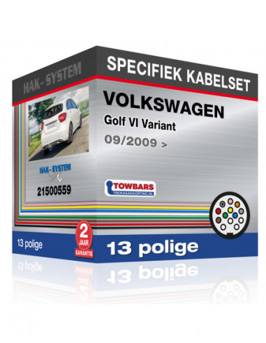 Specifieke kabelset voor de  VOLKSWAGEN Golf VI Variant, 2009, 2010, 2011, 2012, 2013, 2014, 2015, 2016, 2017, 2018 [13 polige]