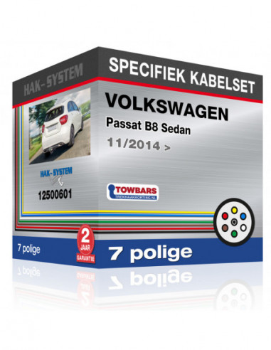 Specifieke kabelset voor de  VOLKSWAGEN Passat B8 Sedan, 2014, 2015, 2016, 2017, 2018, 2019, 2020, 2021, 2022, 2023 [7 polige]