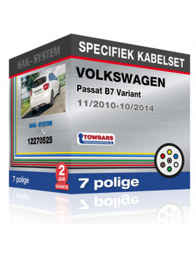 Specifieke kabelset voor de  VOLKSWAGEN Passat B7 Variant, 2010, 2011, 2012, 2013, 2014 [7 polige]