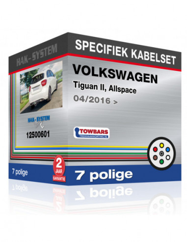 Specifieke kabelset voor de  VOLKSWAGEN Tiguan II, Allspace, 2016, 2017, 2018, 2019, 2020, 2021, 2022, 2023 [7 polige]