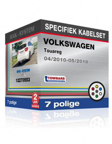 Specifieke kabelset voor de  VOLKSWAGEN Touareg, 2010, 2011, 2012, 2013, 2014, 2015, 2016, 2017, 2018 [7 polige]