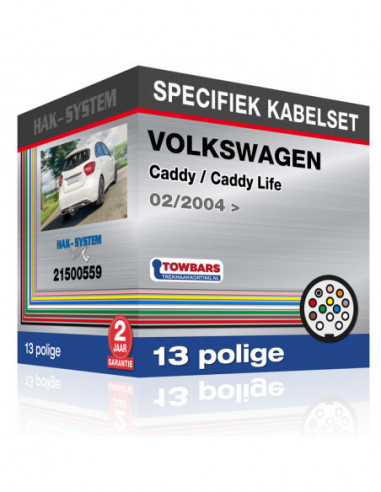 Specifieke kabelset voor de  VOLKSWAGEN Caddy / Caddy Life, 2004, 2005, 2006, 2007, 2008, 2009, 2010, 2011, 2012, 2013 [13 polig