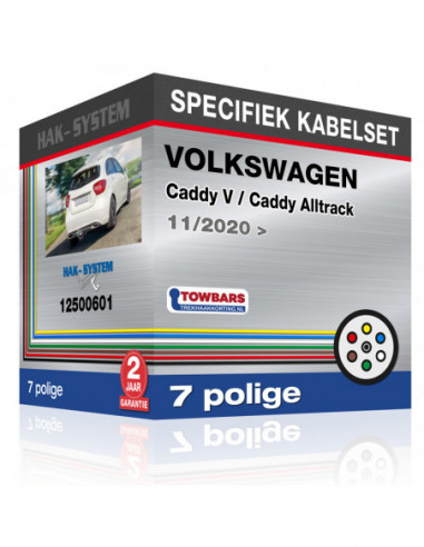 Specifieke kabelset voor de  VOLKSWAGEN Caddy V / Caddy Alltrack, 2020, 2021, 2022, 2023 [7 polige]
