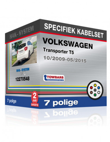 Specifiek kabelset VOLKSWAGEN Transporter T5, 2009, 2010, 2011, 2012, 2013, 2014, 2015 zonder voorbereiding [7 polige]