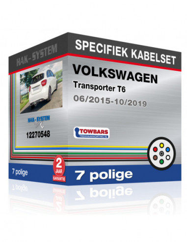 Specifiek kabelset VOLKSWAGEN Transporter T6, 2015, 2016, 2017, 2018, 2019 zonder voorbereiding [7 polige]