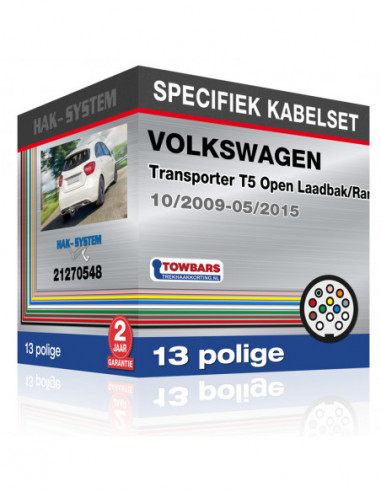 Specifiek kabelset VOLKSWAGEN Transporter T5 Open Laadbak/Rama, 2009, 2010, 2011, 2012, 2013, 2014, 2015 zonder voorbereiding [1