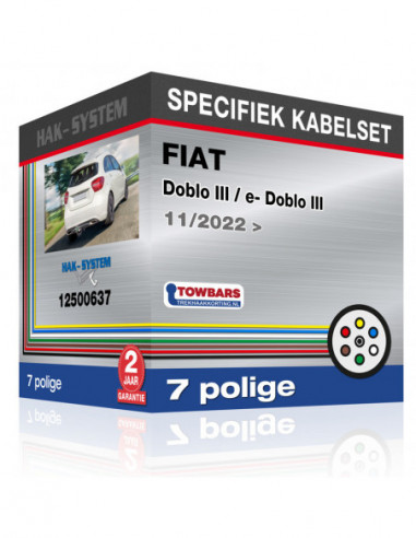 Specifieke kabelset voor de  FIAT Doblo III / e- Doblo III, 2022, 2023 [7 polige]