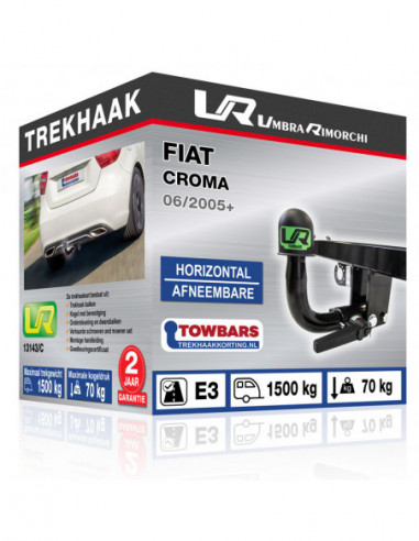 Trekhaak Fiat CROMA Horizontal afneembare trekhaak