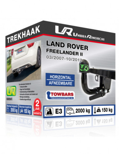 Trekhaak Land Rover FREELANDER II Horizontal afneembare trekhaak