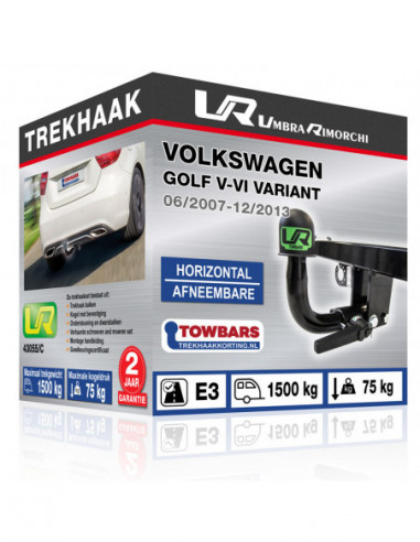 Trekhaak Volkswagen GOLF V-VI VARIANT Horizontal afneembare trekhaak