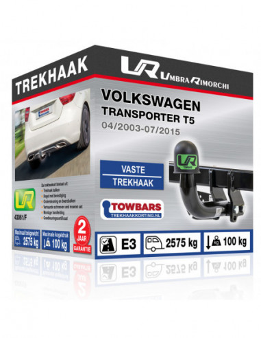 Trekhaak Volkswagen TRANSPORTER T5 Vaste trekhaak